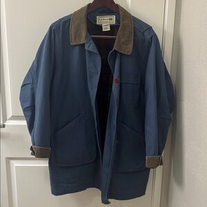 Vintage LL Bean Women Chore Barn Coat Navy Blue XXL